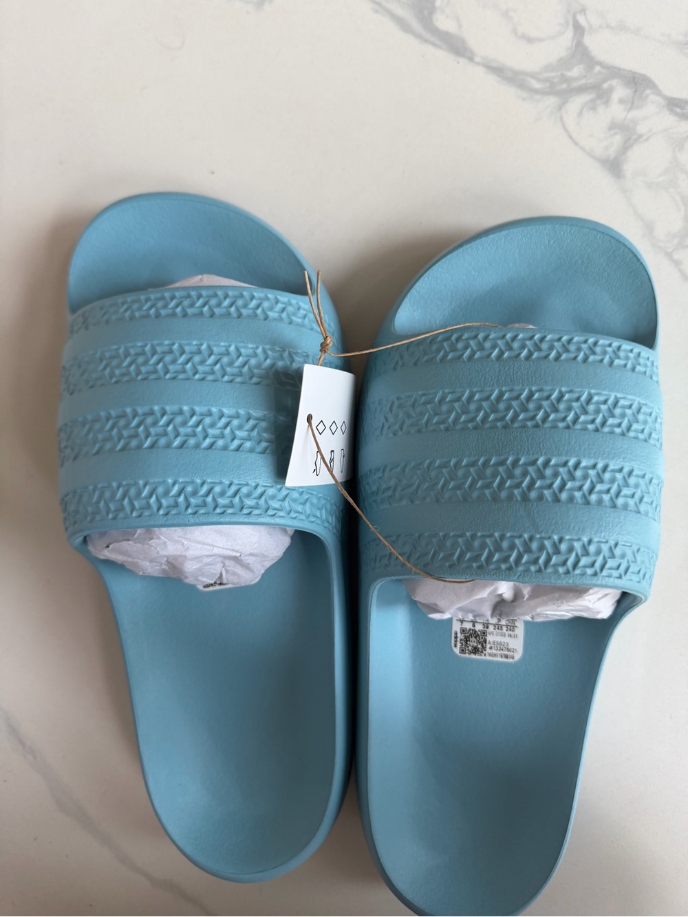 adidas Women’s Sky Blue Slide Sandals